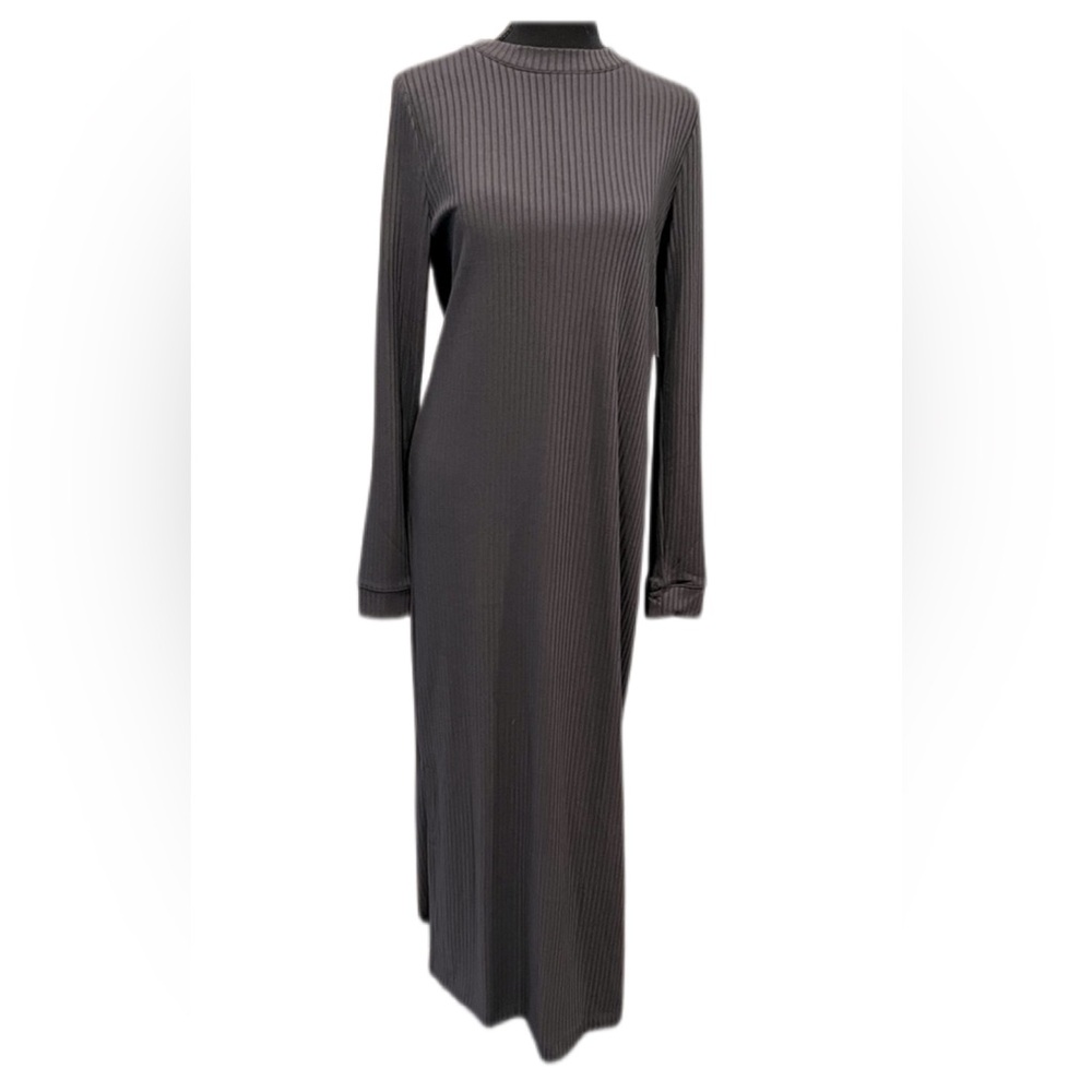 Dark grey ribbed dress